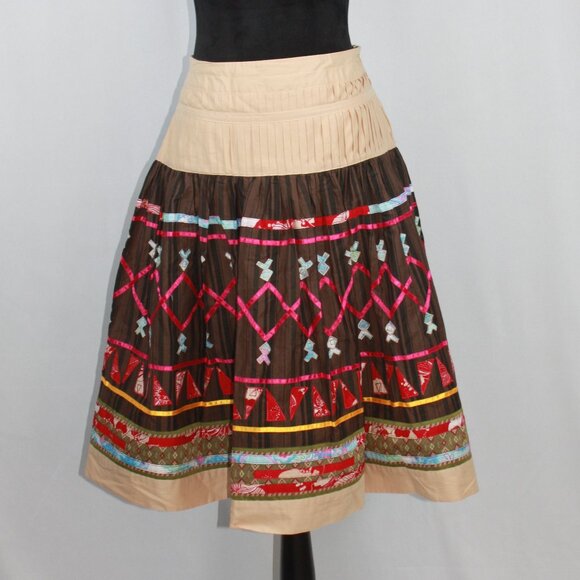 Neiman Marcus Exclusive Colorful Skirt Size 4 - Picture 2 of 6